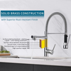 FLG Chrome Faucet for Kitchen Sink,Kitchen Faucets with Pull Down Sprayer,Commercial Single Handle Kitchen Faucet
