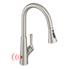 Touchless Kitchen Faucet with Pull Down Sprayer, Single Handle Motion Sensor Activated Hands-Free Kitchen Sink Faucet Brushed Nickel