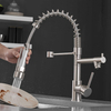  FLG Kitchen Faucet with Pull Down Sprayer,Commercial Single Handle High Arc Stainless Steel Brushed Nickel Kitchen Sink Faucet