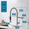 FLG Chrome Faucet for Kitchen Sink,Kitchen Faucets with Pull Down Sprayer,Commercial Single Handle Kitchen Faucet