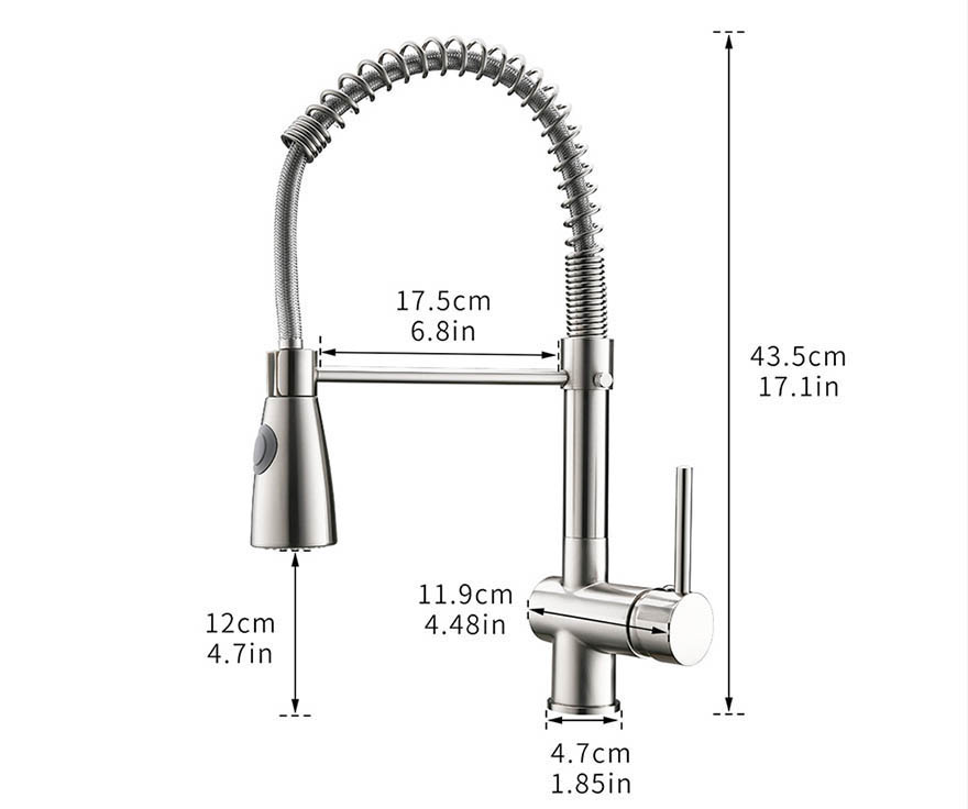 Flexible Hose Pull Out Kitchen Faucet Mixer Taps