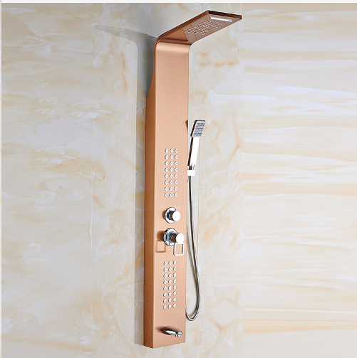 FLG Comfortable Lifestyle Bath Shower Faucets Bathroom Panel Stainless Steel Rain Shower