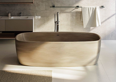 What are the material of the bathtub?