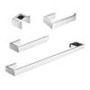 FLG Four Piece Bathroom Accessories Set Stainless Steel Wall Mounted,Chrome Polish Finished
